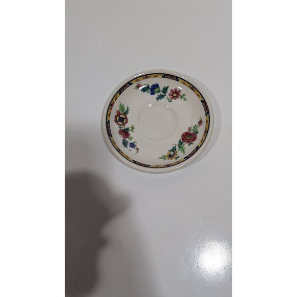 Syracuse China Dewitt Clinton Pilgrim Floral Pattern Vintage Cup Saucer Set - Picture 3 of 16